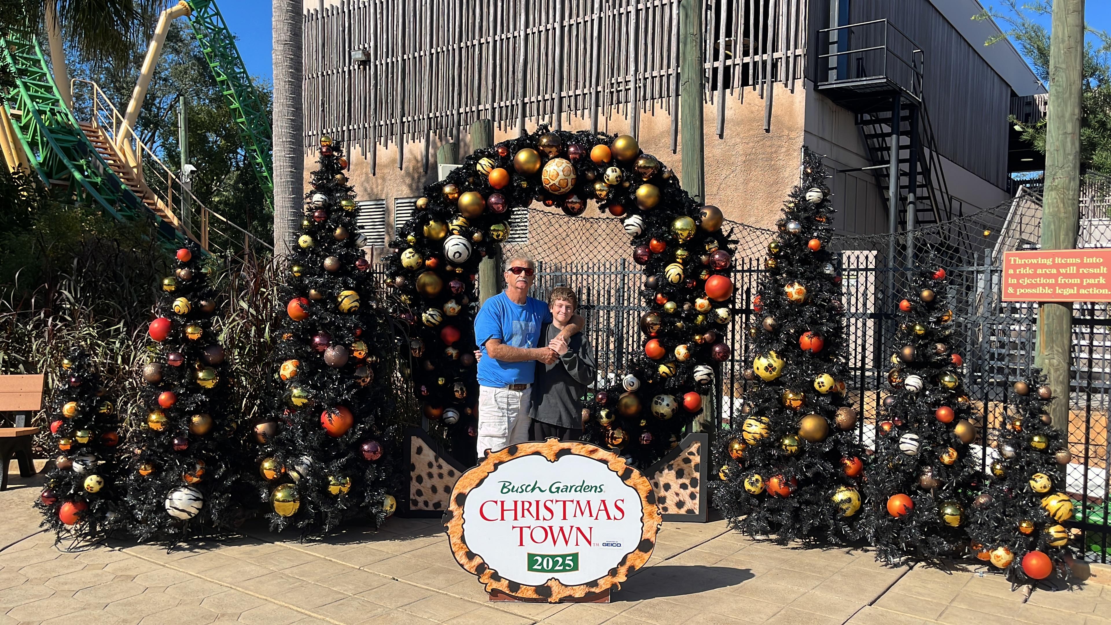 Bush Gardens across the street , walking distance 