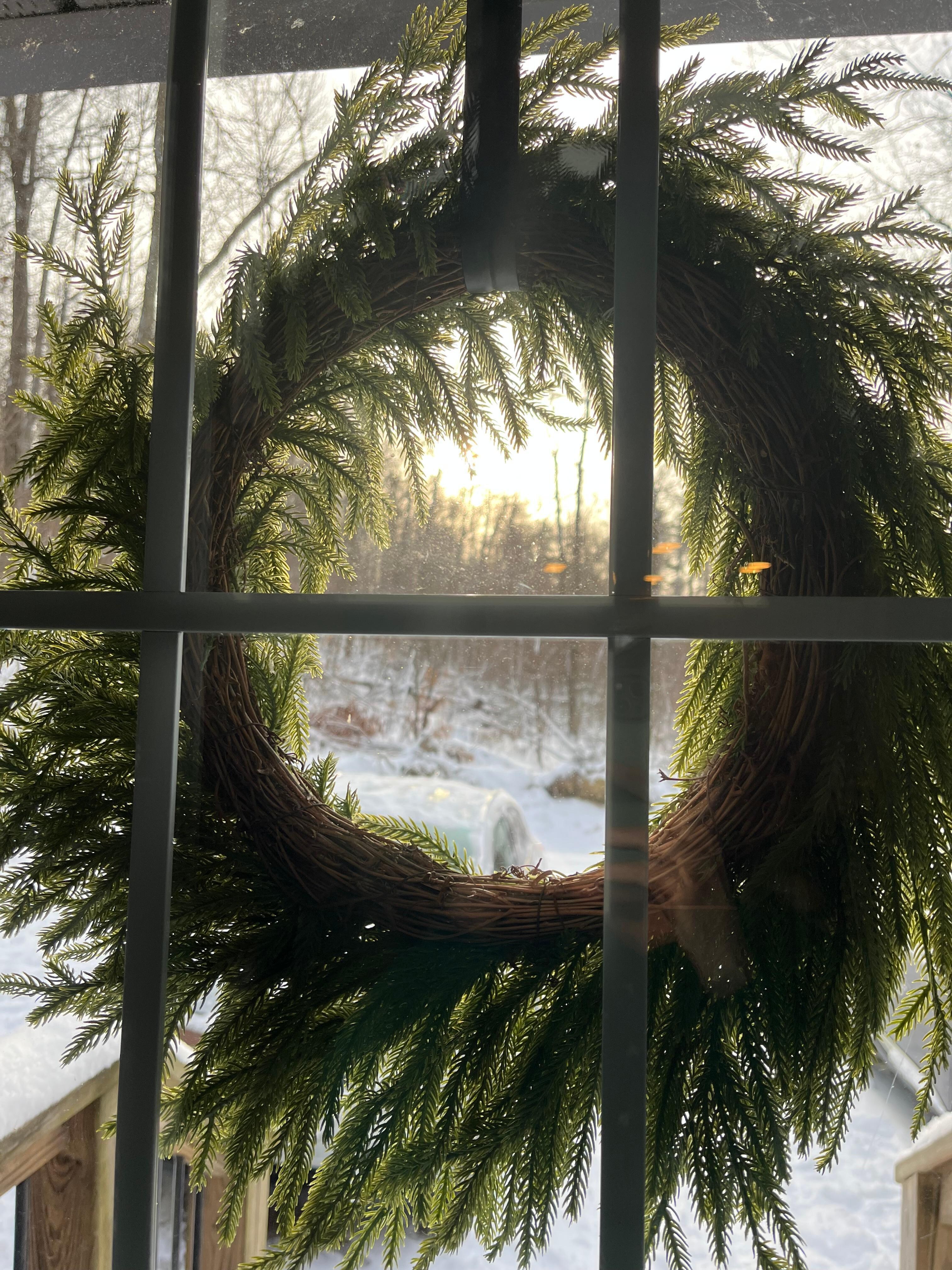 Beautiful view of sunrise from cozy inside! 