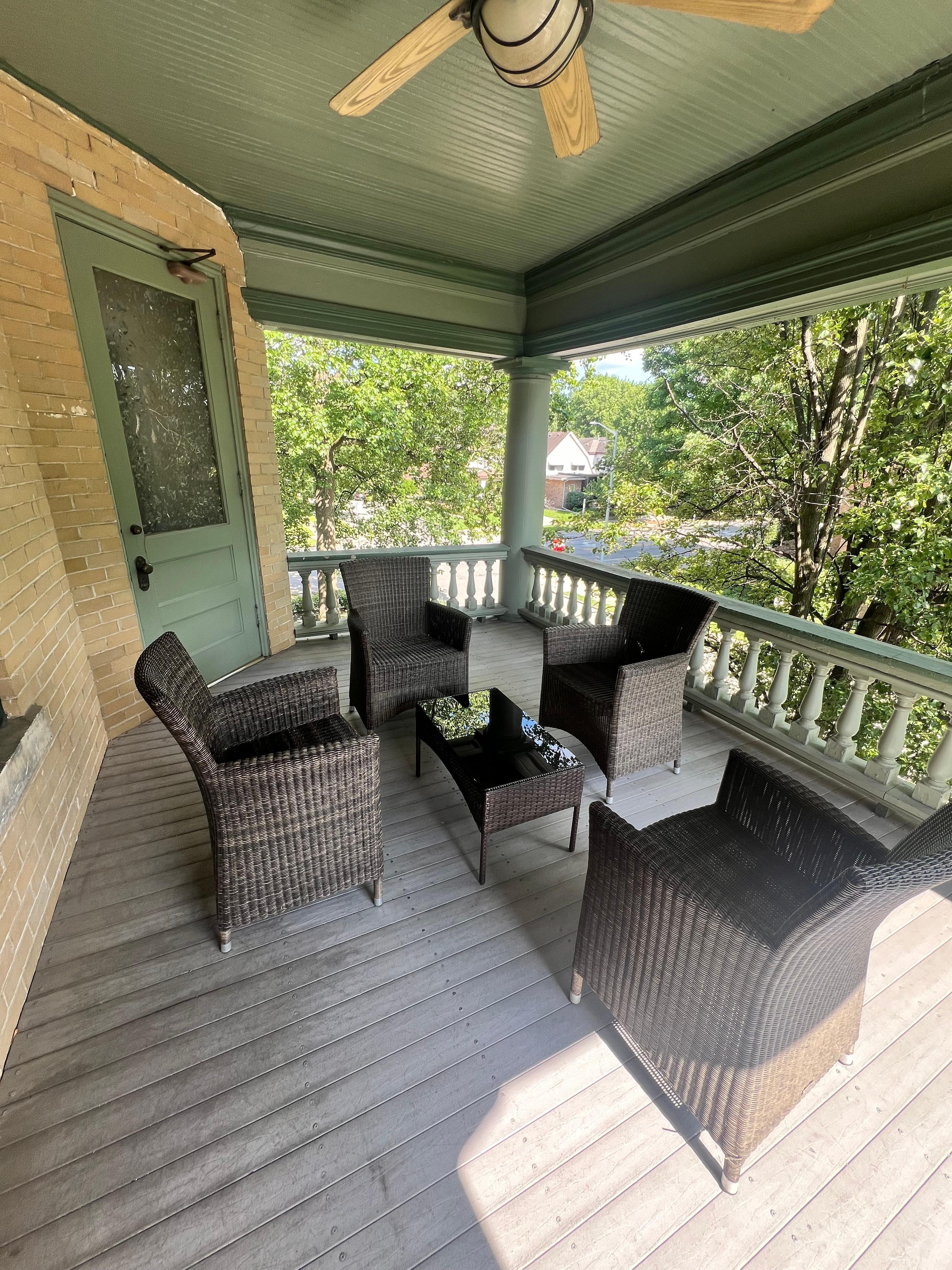 Shared veranda, well worth it.