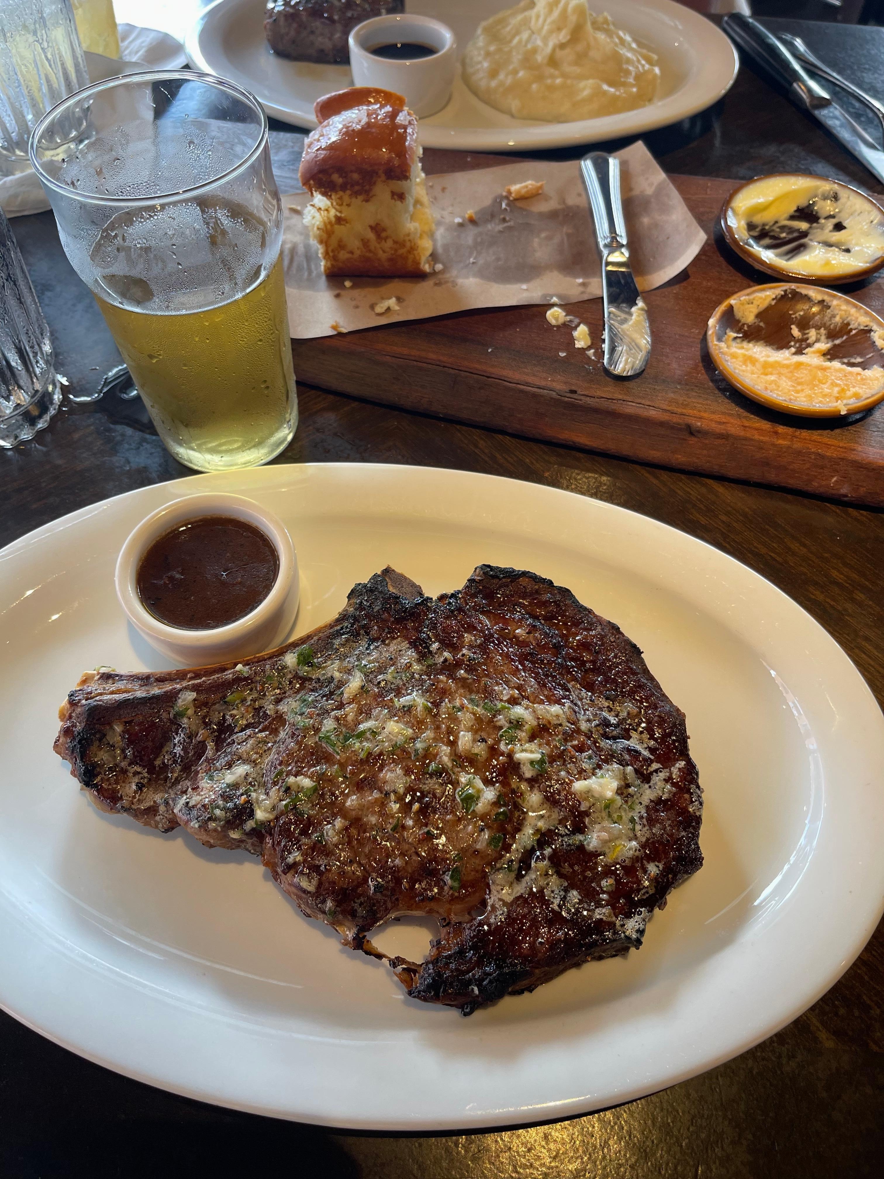 Steak dinner at Lue   And Mickeys