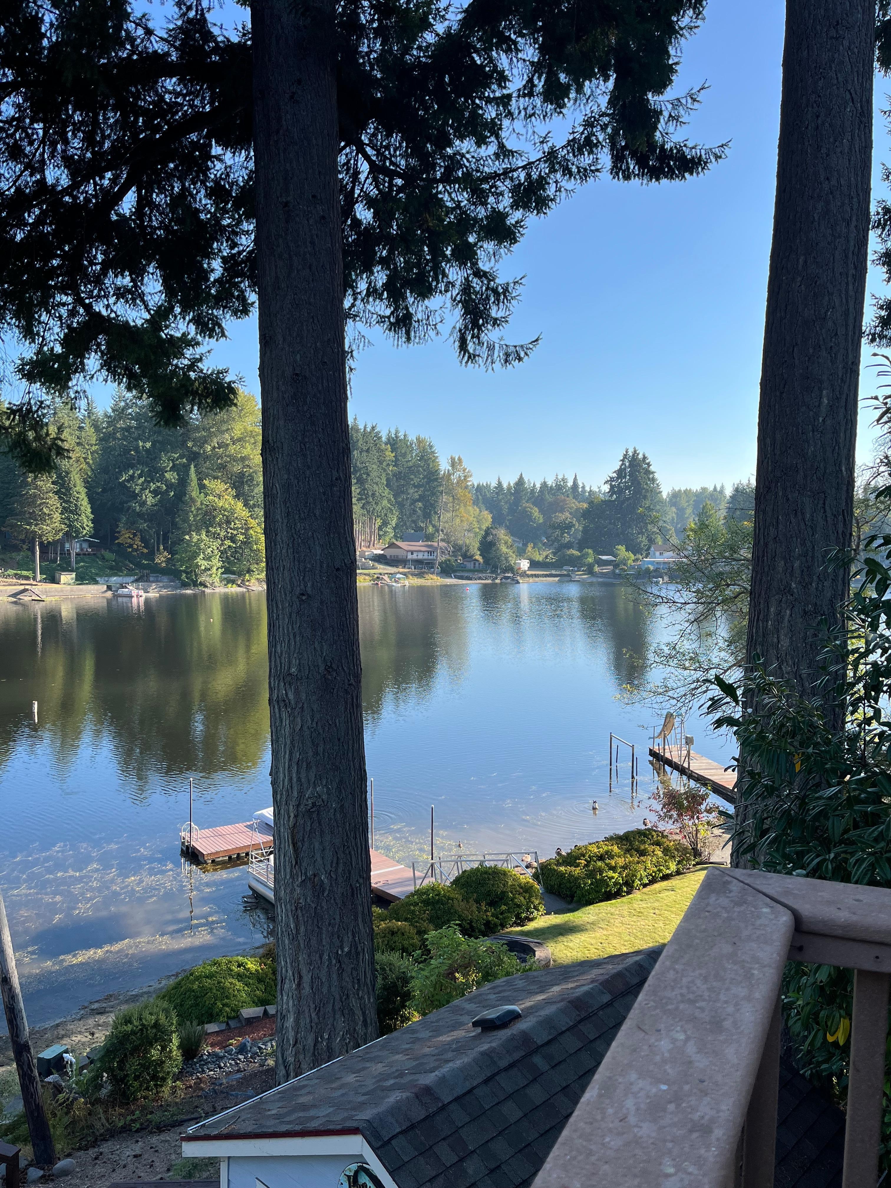 View from corner of deck. 