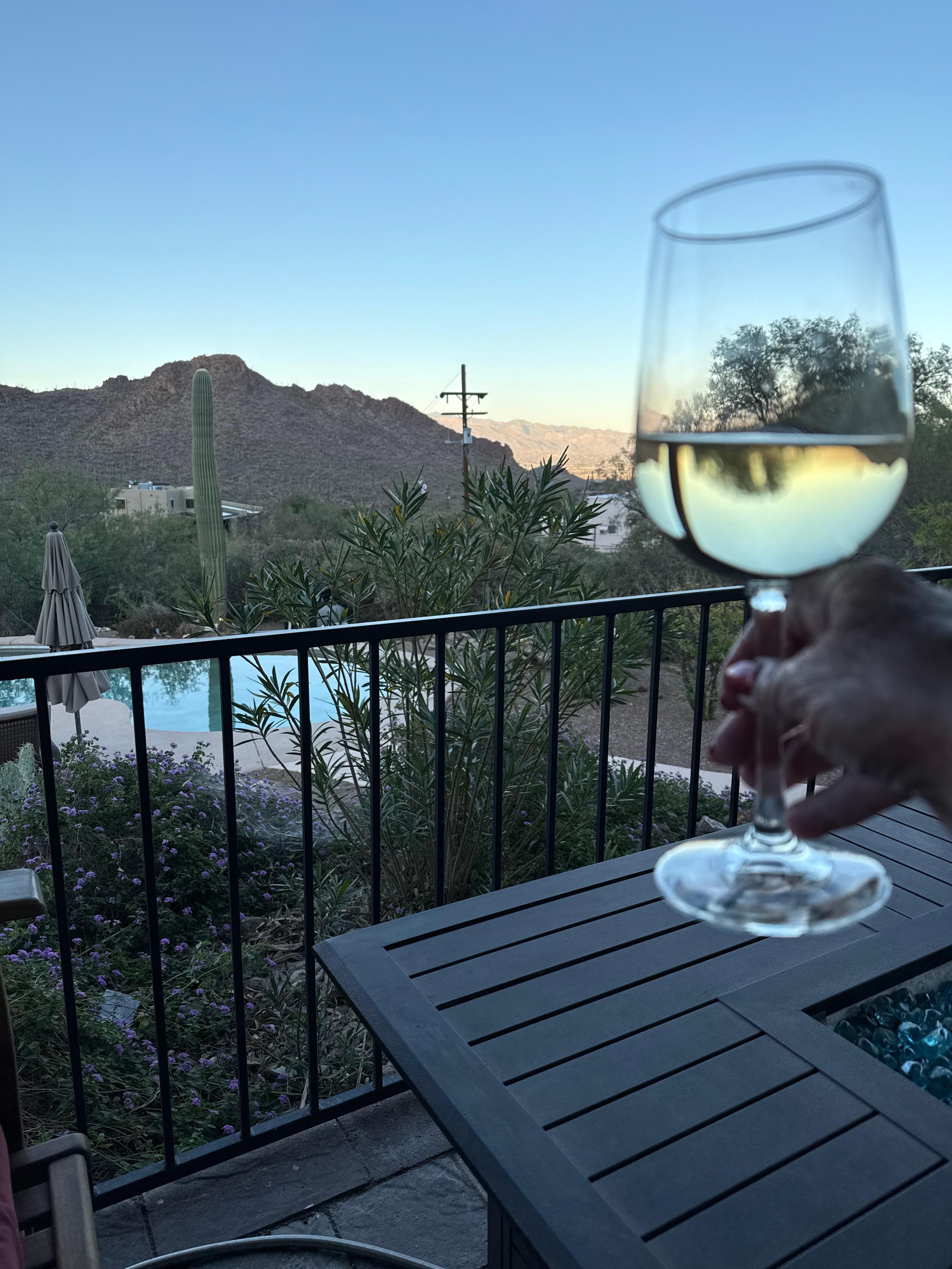 Off back patio ending the evening 