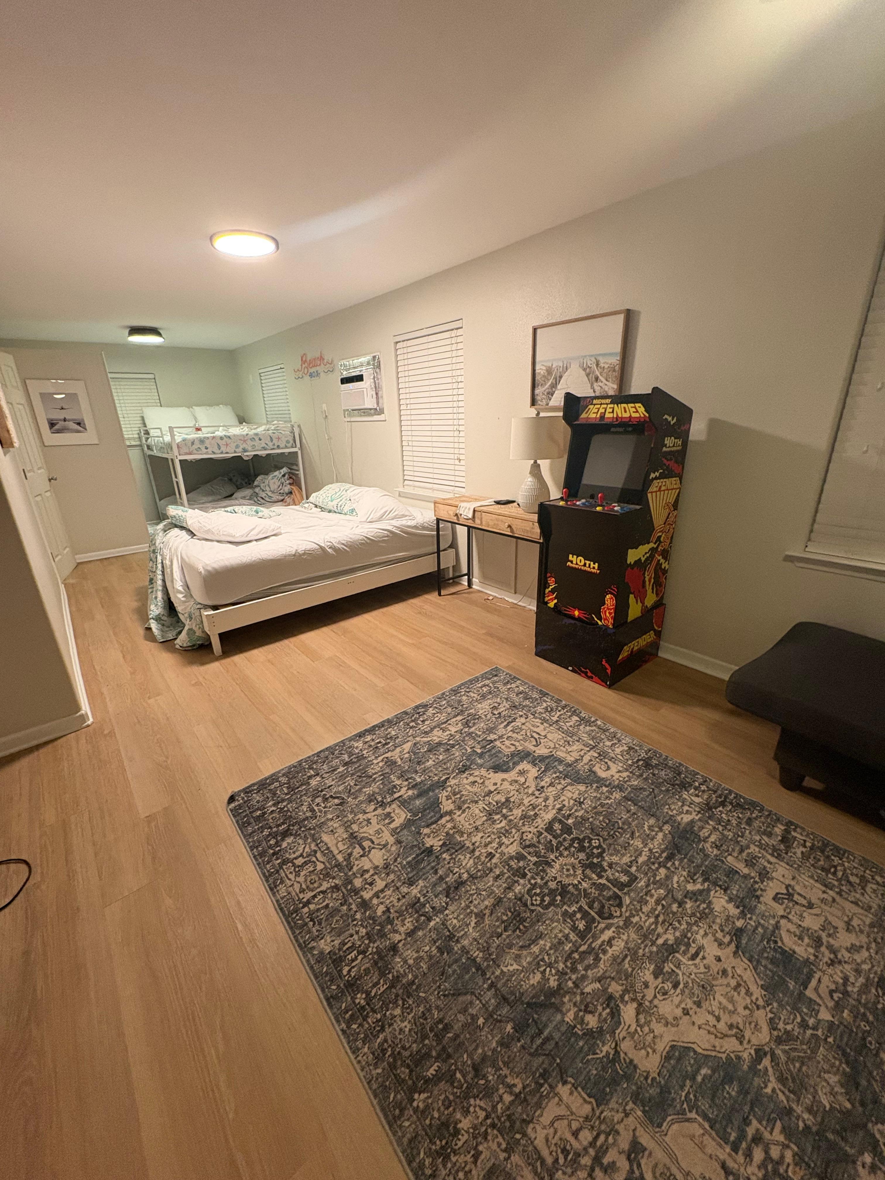 Downstairs bedroom (only 1 arcade game and bed arrangements are terrible) 