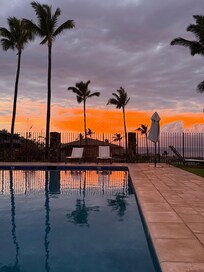 Sunset view from the pool