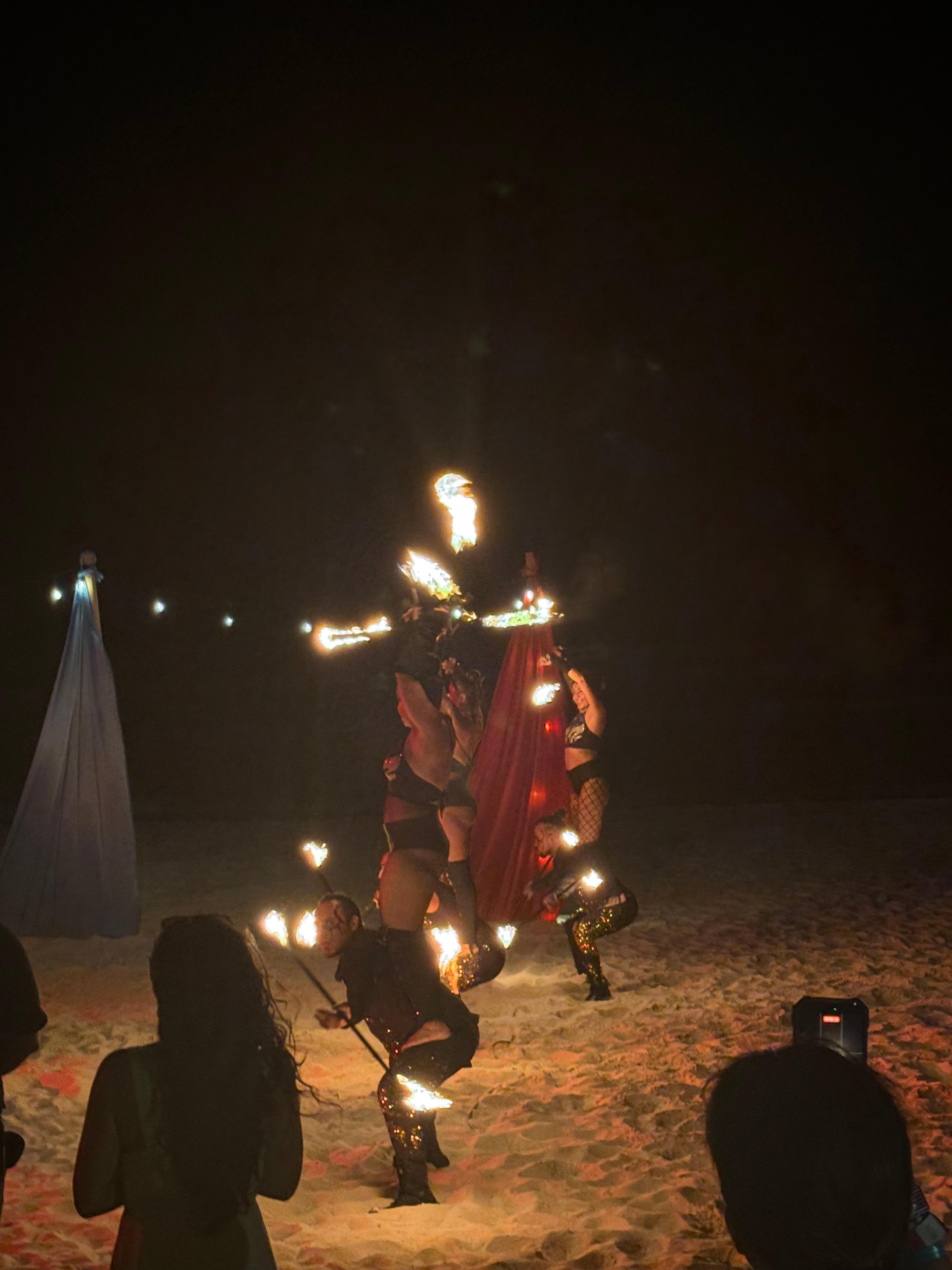 Fire show during our stay.