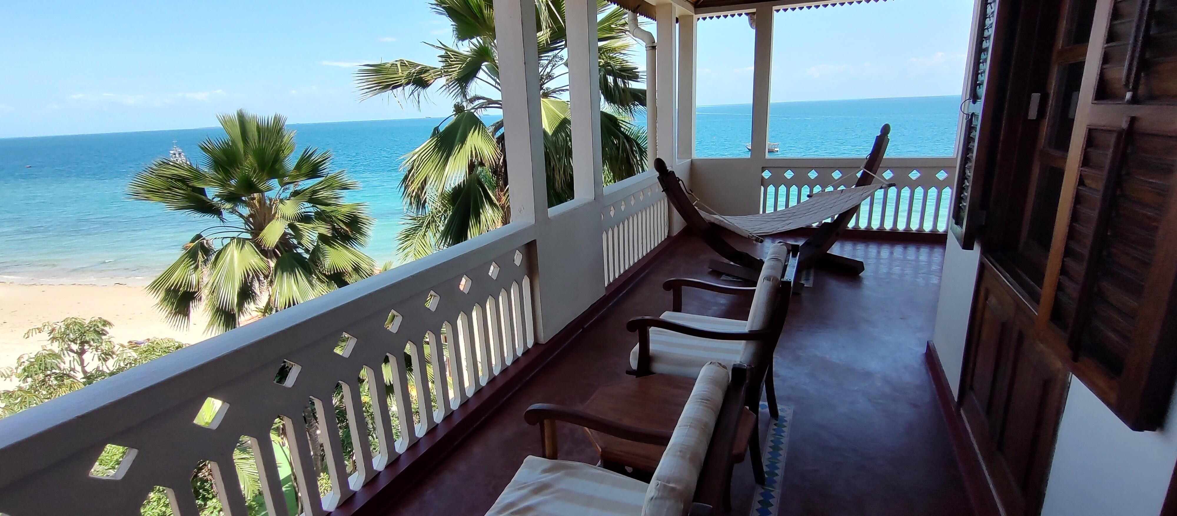 Our balcony overlooking the Indian Ocean 