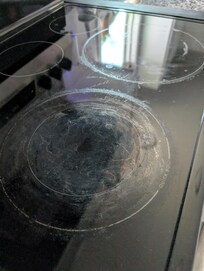 This is what the stove looked like before we cleaned it