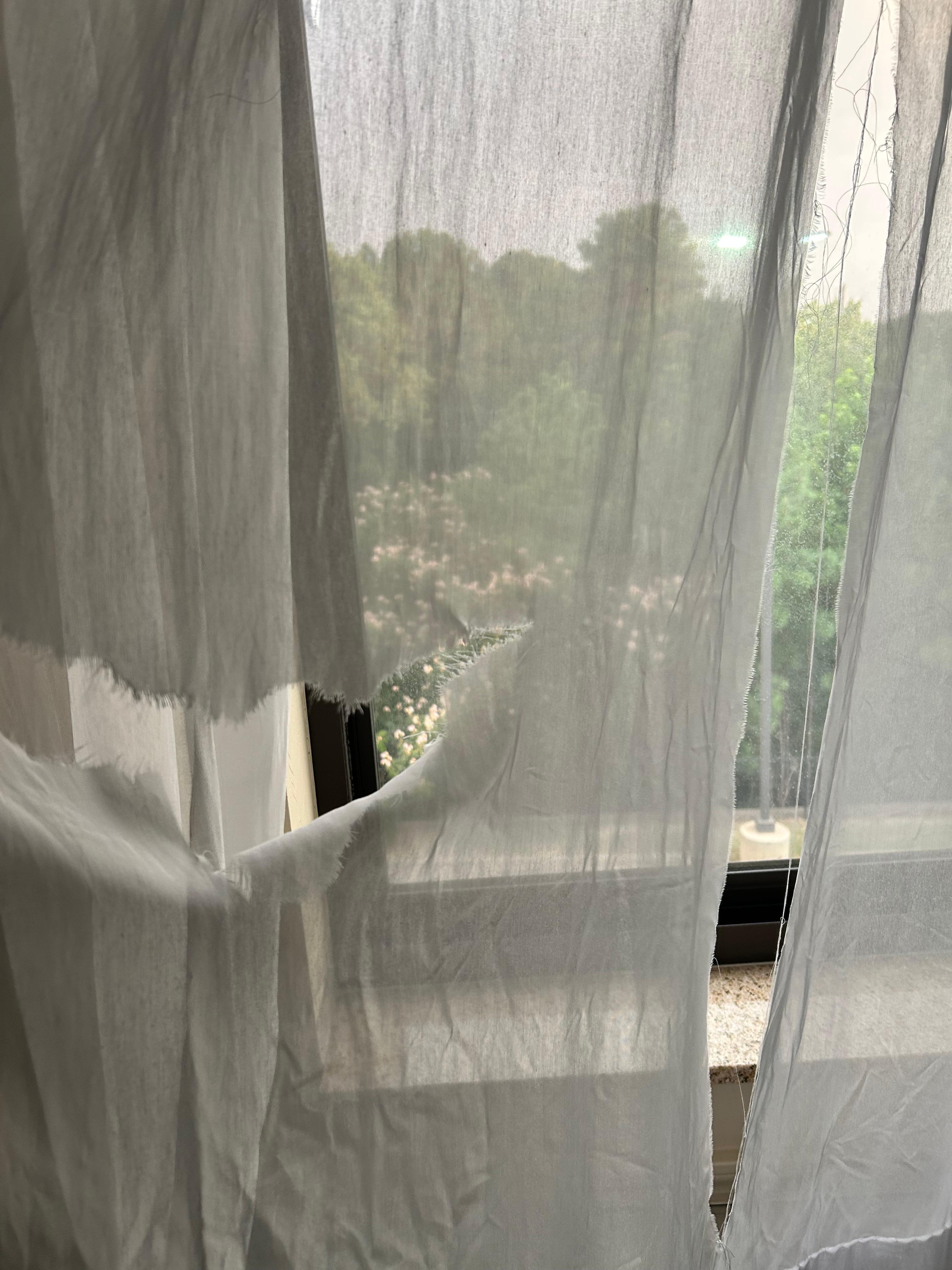 Curtains tore with big holes