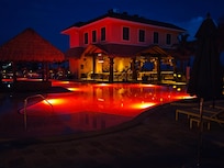 Pool at night.