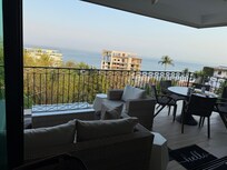 Balcony is perfect for family or 2 couples!