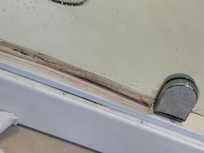 Mold on the bottom of the shower door