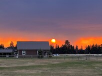 Beautiful sunset and thunderstorm