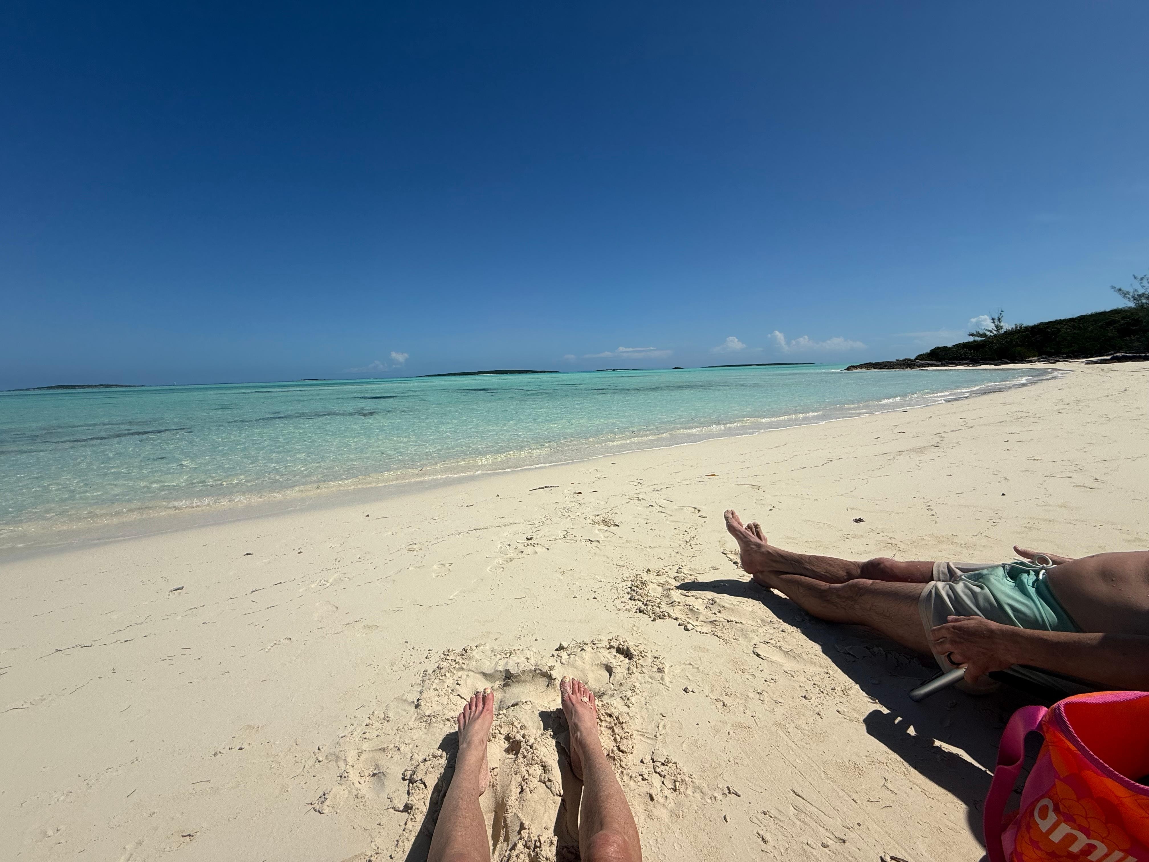 Beach below the home