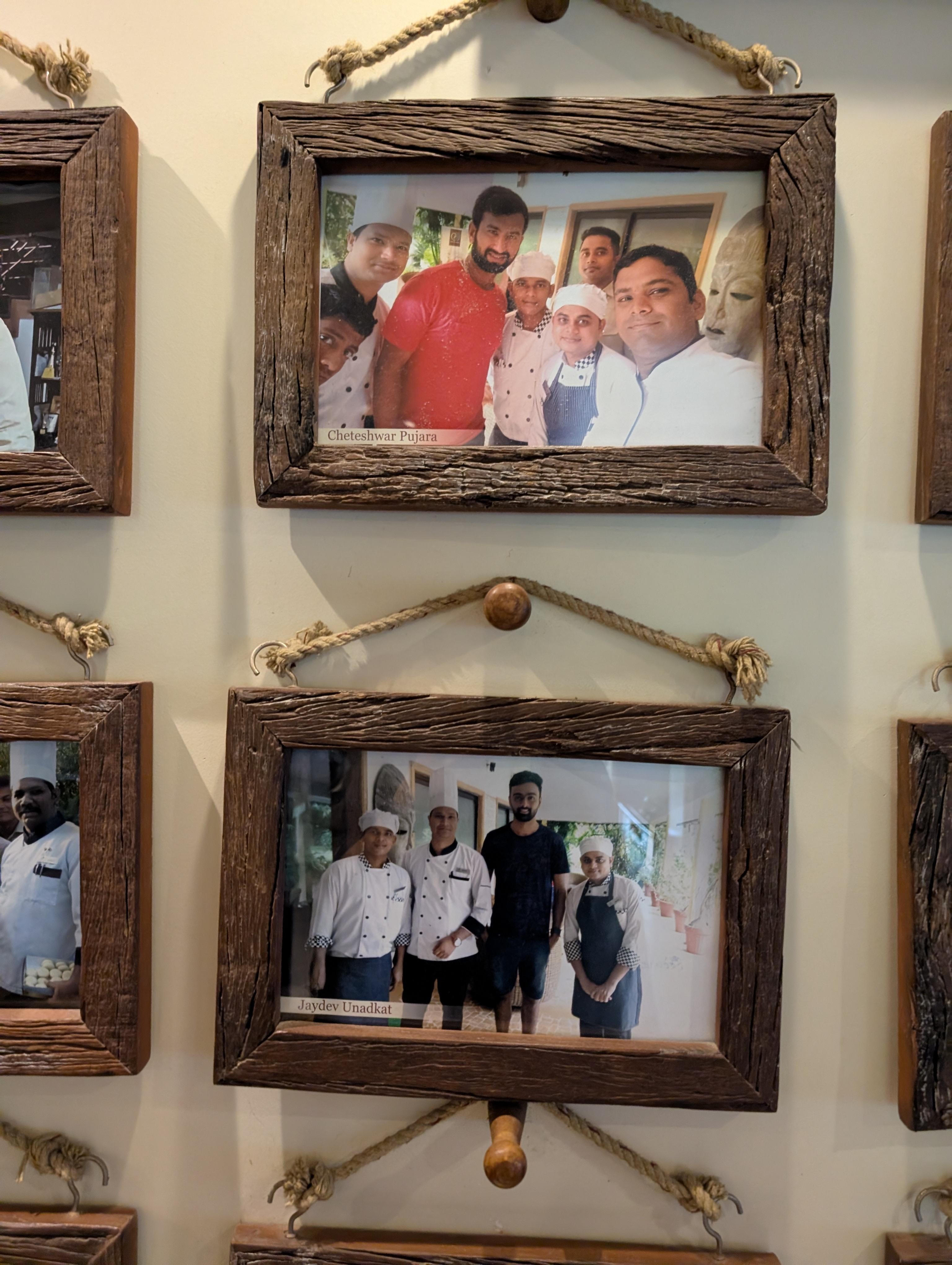 Pictures of celebrities at the lobby