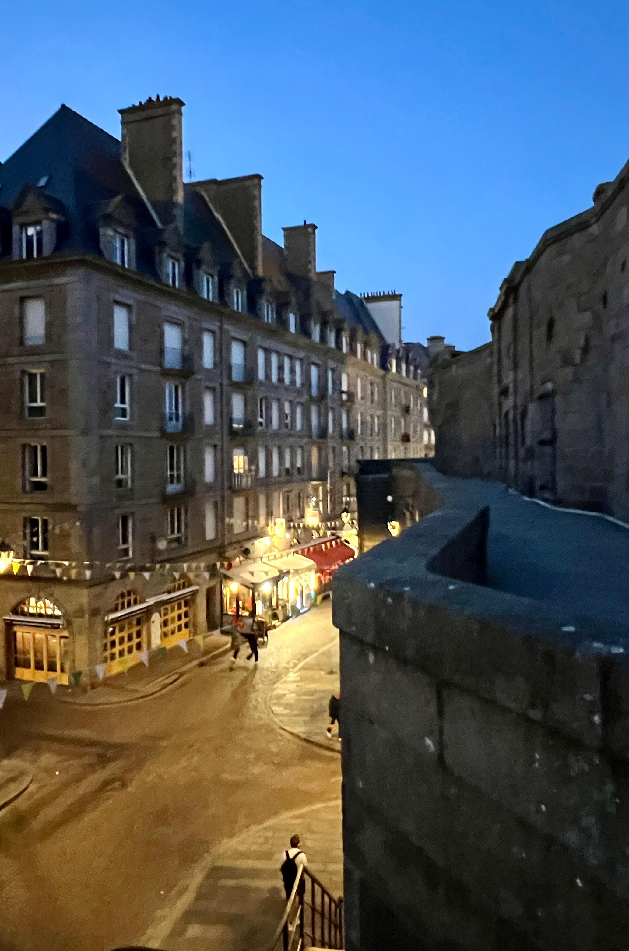 Streets down below from the ramparts walk