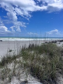 Beach right across the street