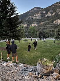 Kick ball in the yard