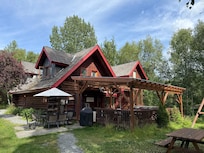 View of the back house and deck