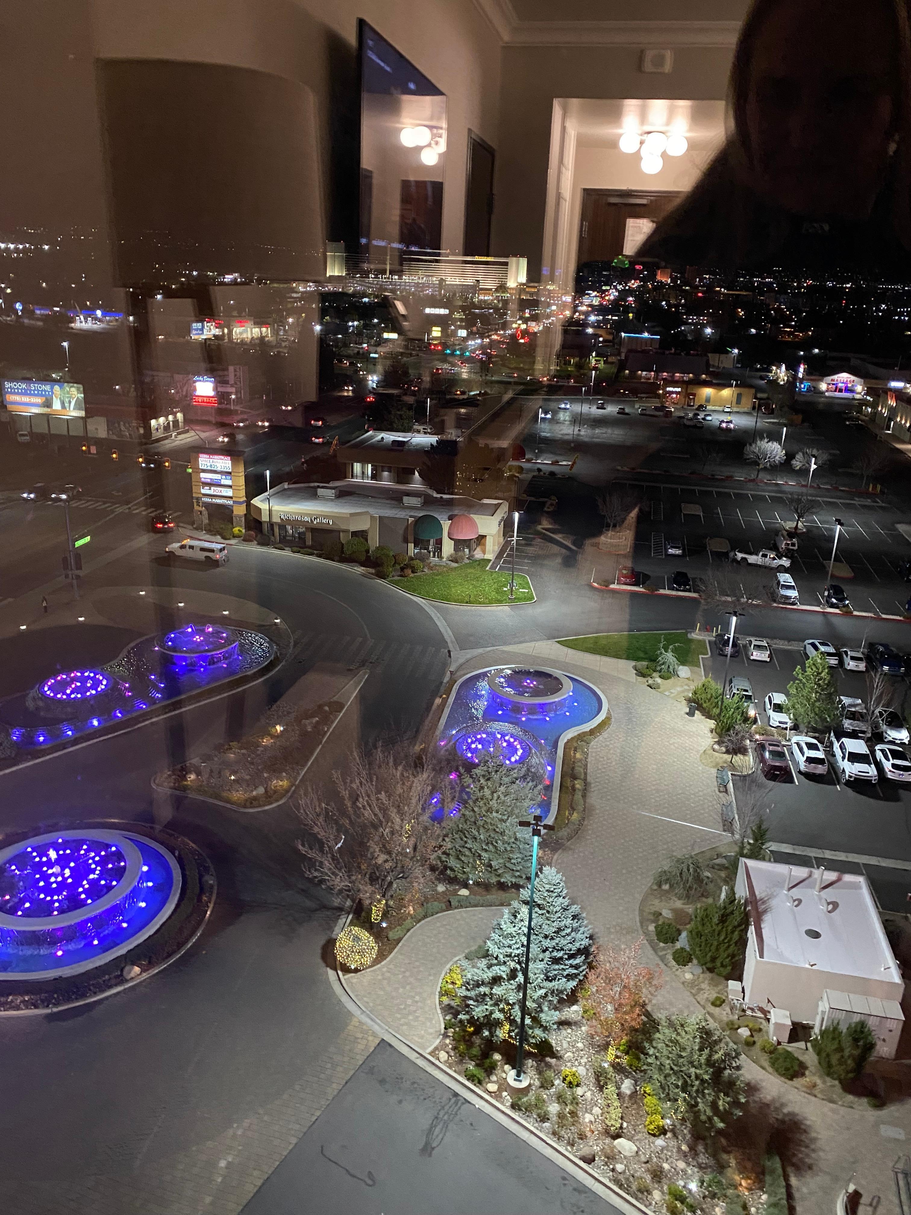 the view from the room , very nice at night