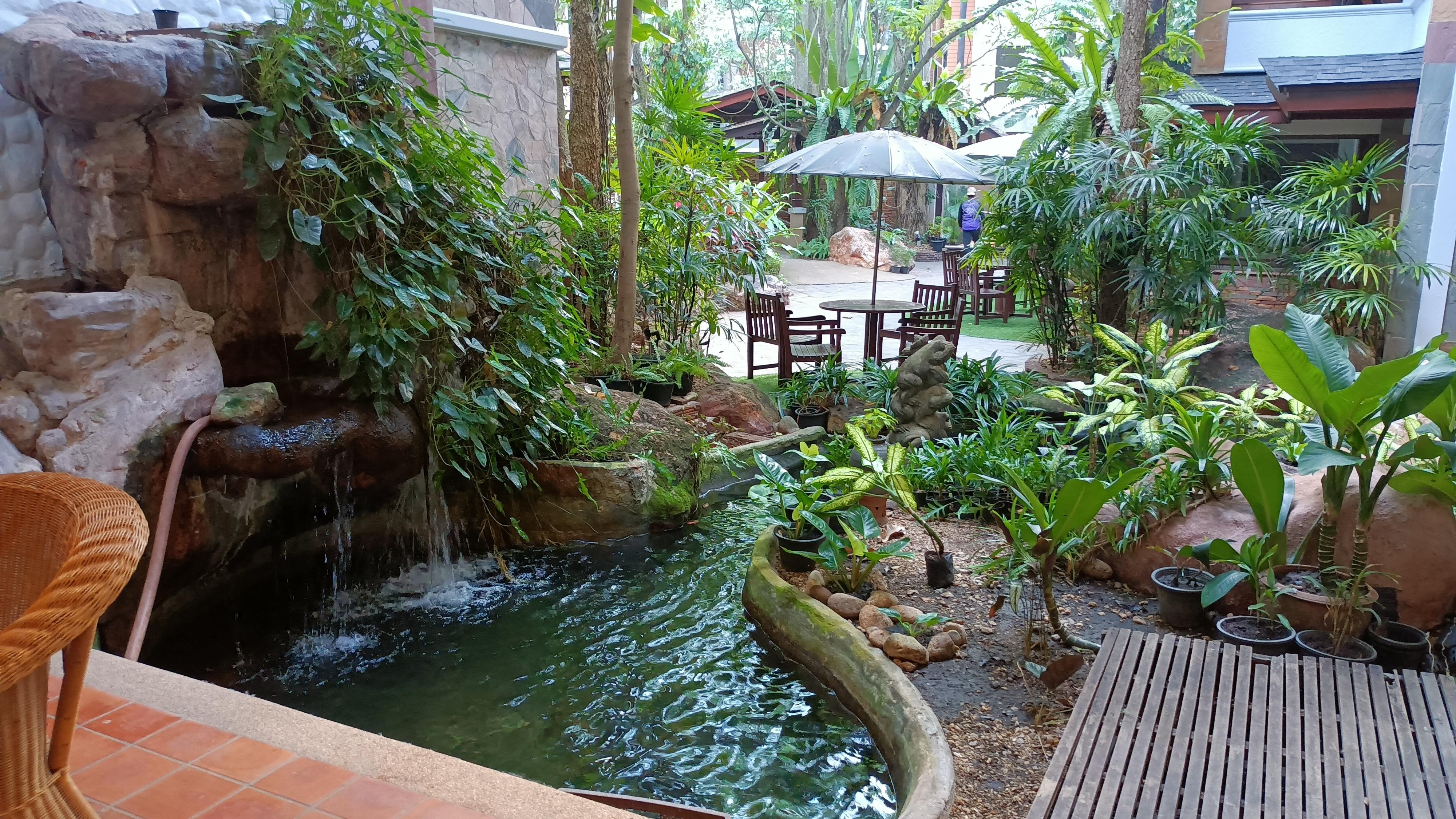 La cascade de l hôtel , coin apaisant 