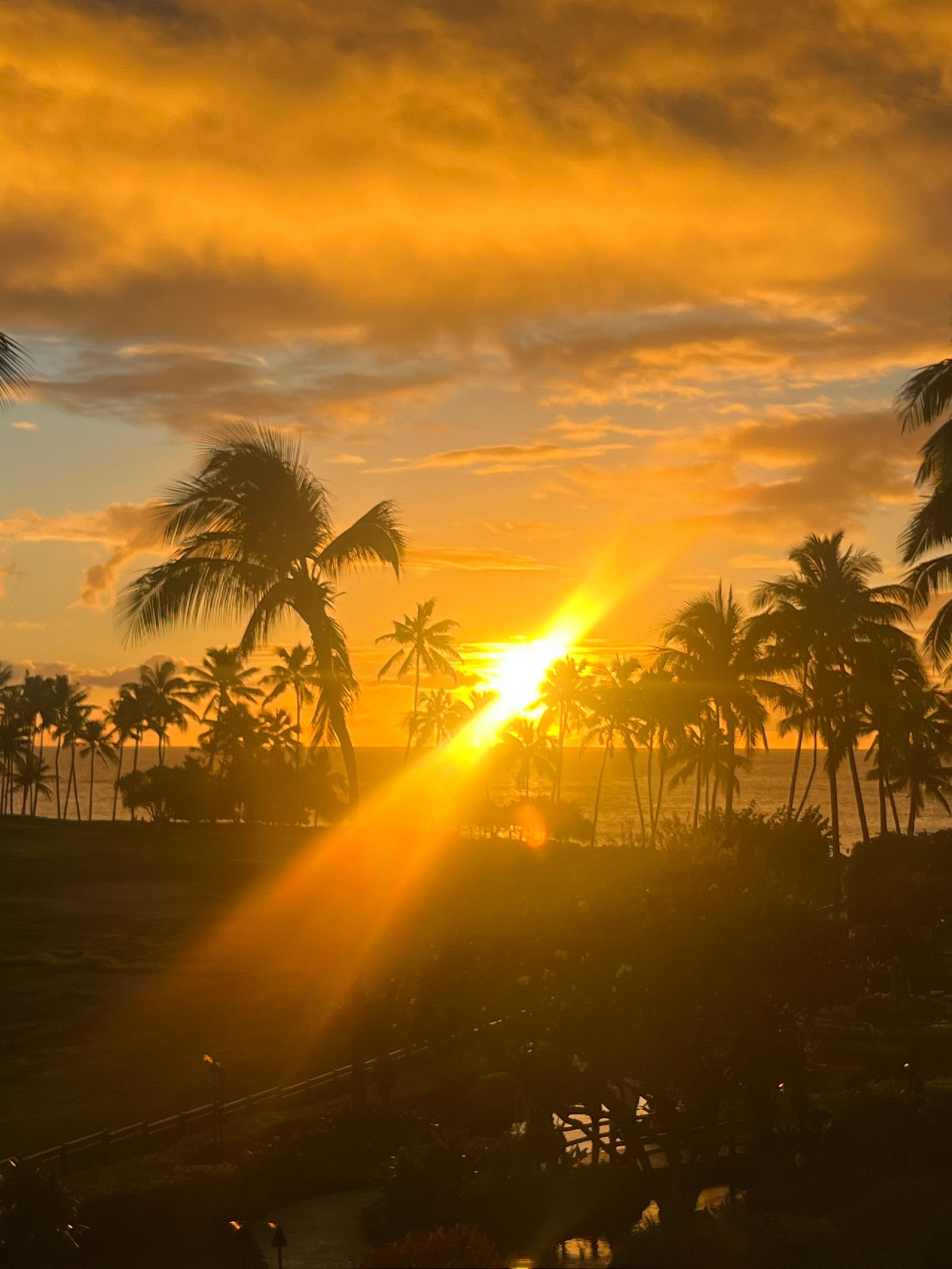 Sunset view from balcony