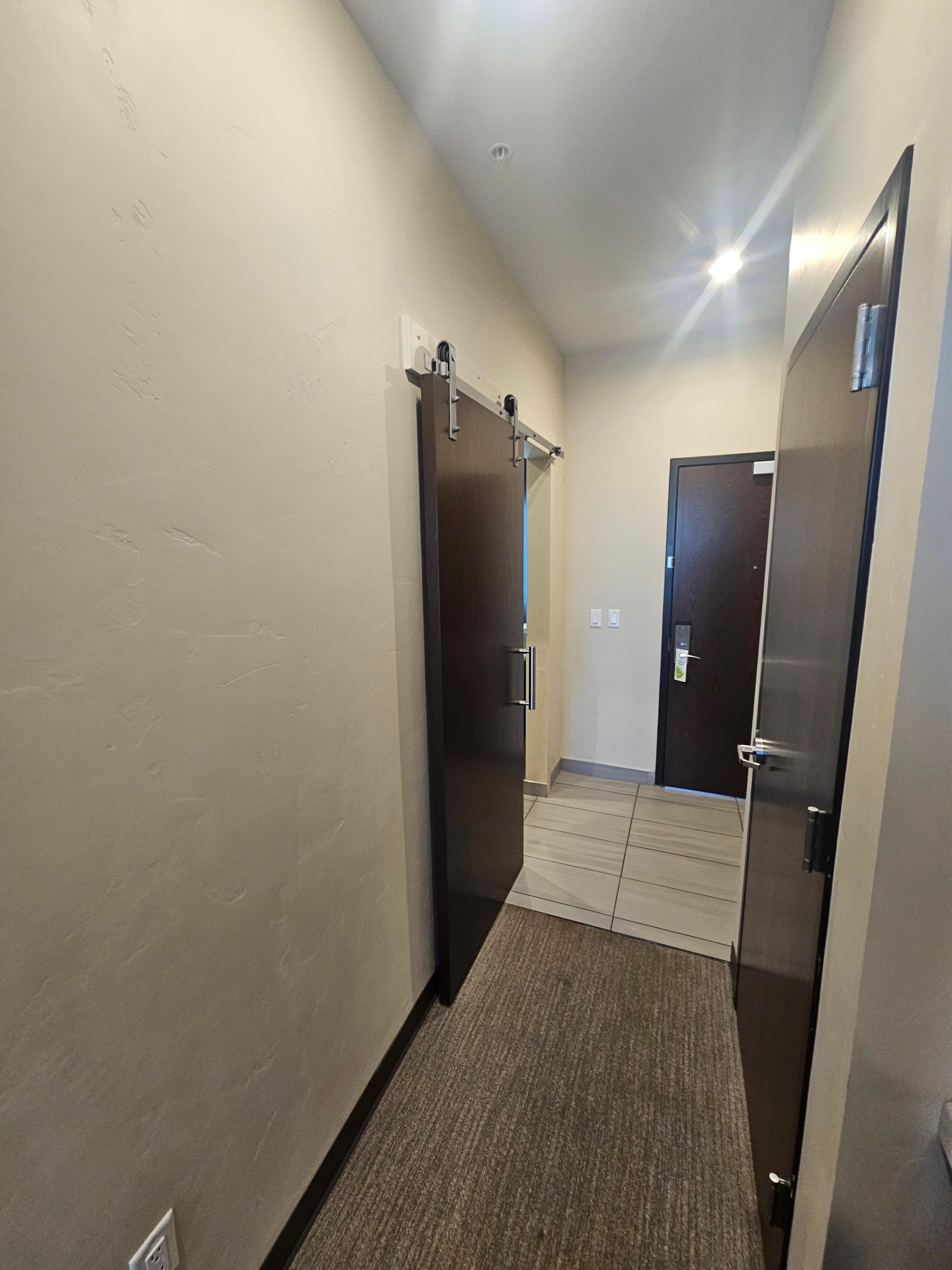 Hallway to bathroom