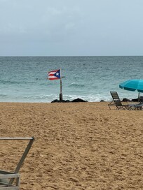 Beach right off hotel