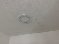 Dirt on non working lights on ceiling