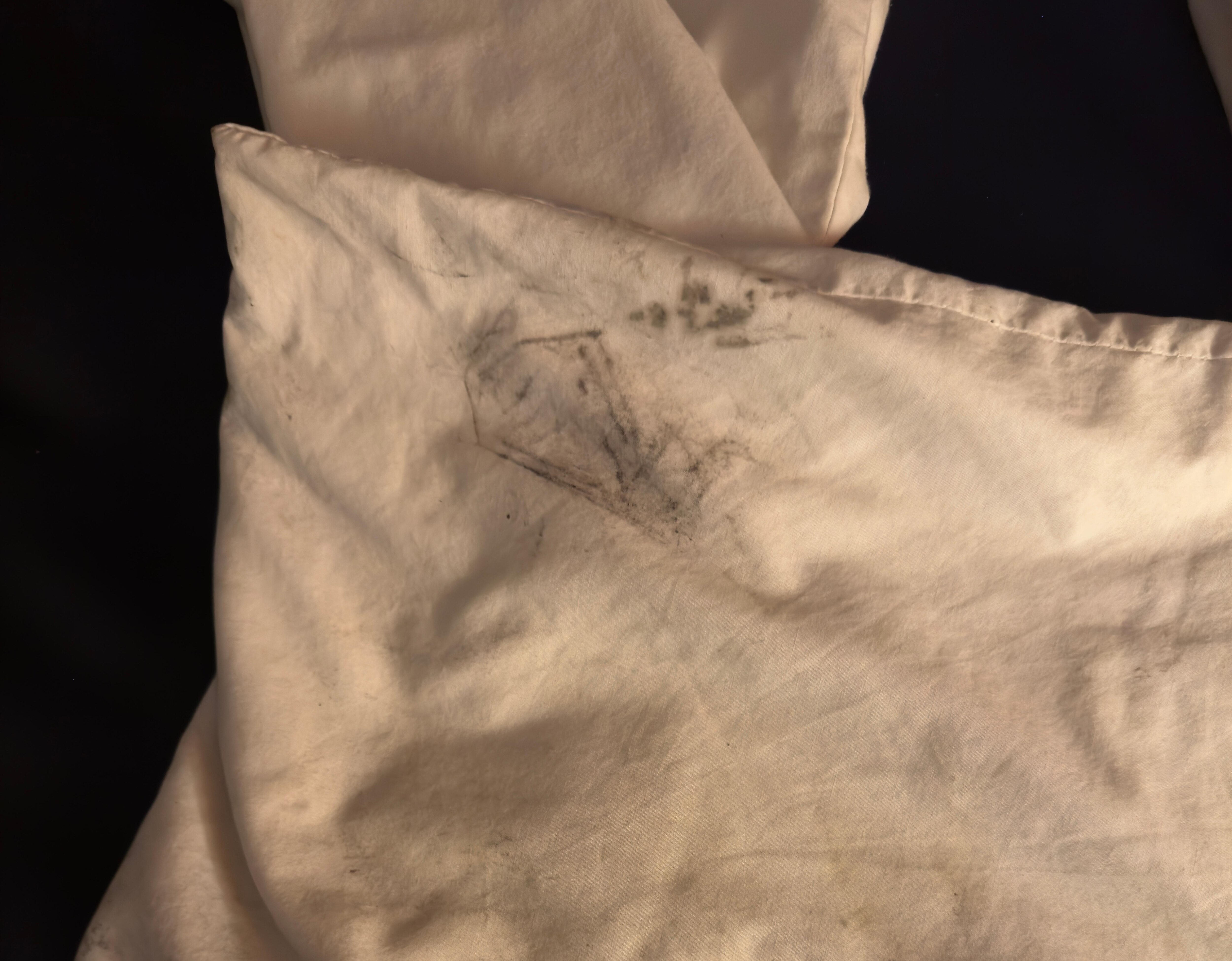 Dirty pillow case that had a clean one thrown in top of it