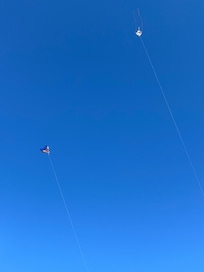 Our Pirate Kite flying high! It was a good day for it! 🪁