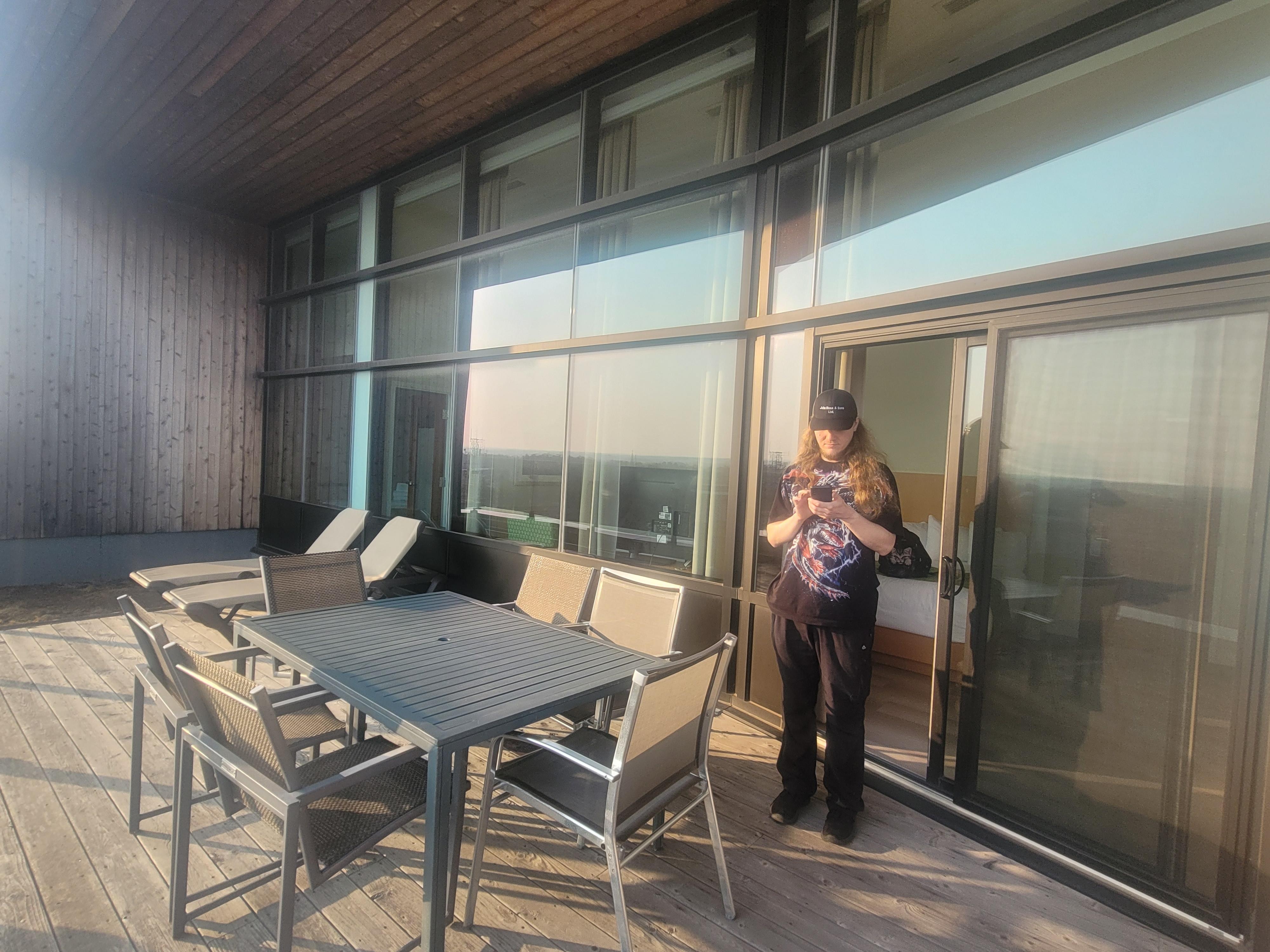 Looking in towards the patio we had.
