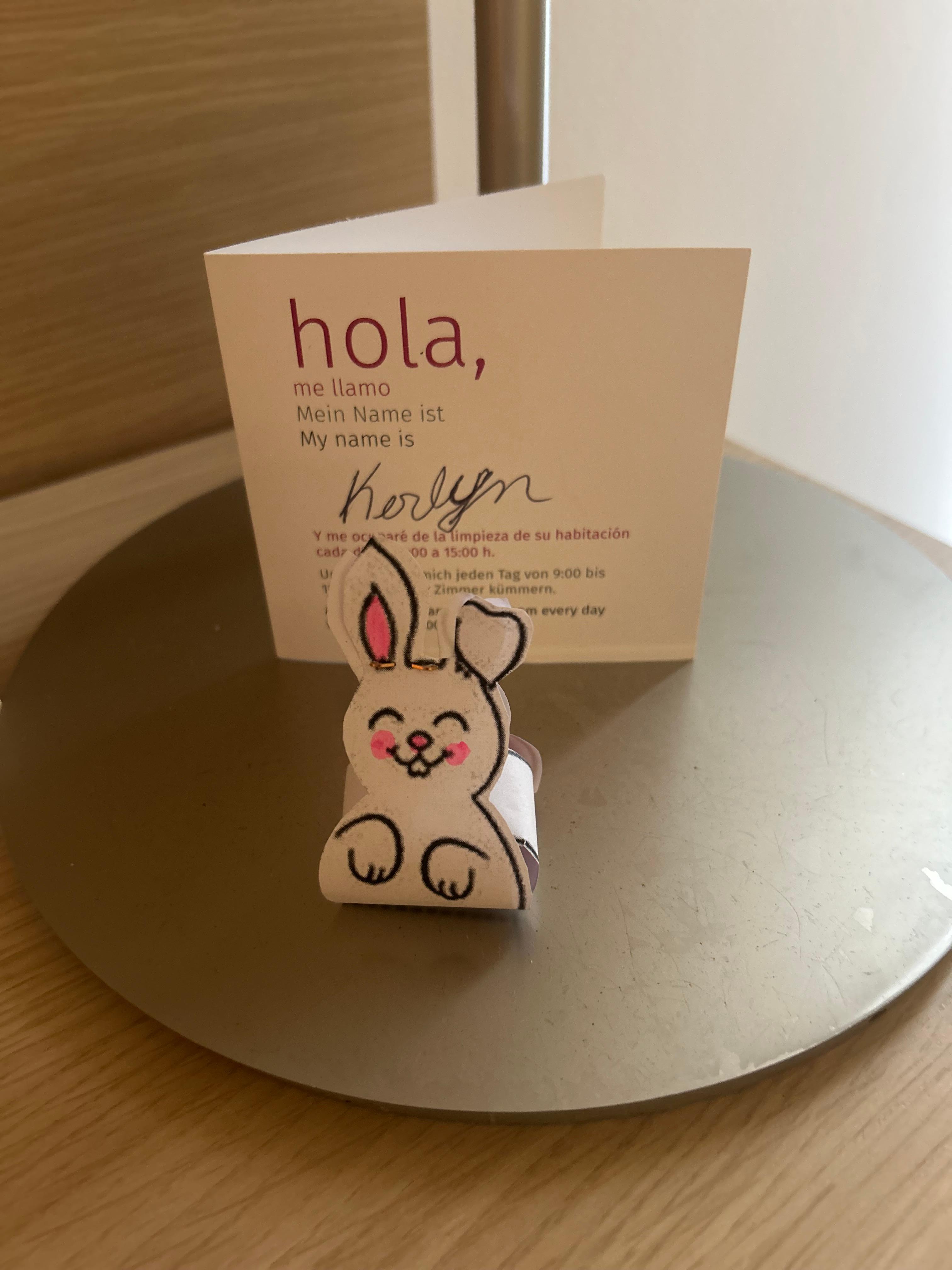 Nice touch by hotel to celebrate Easter. 