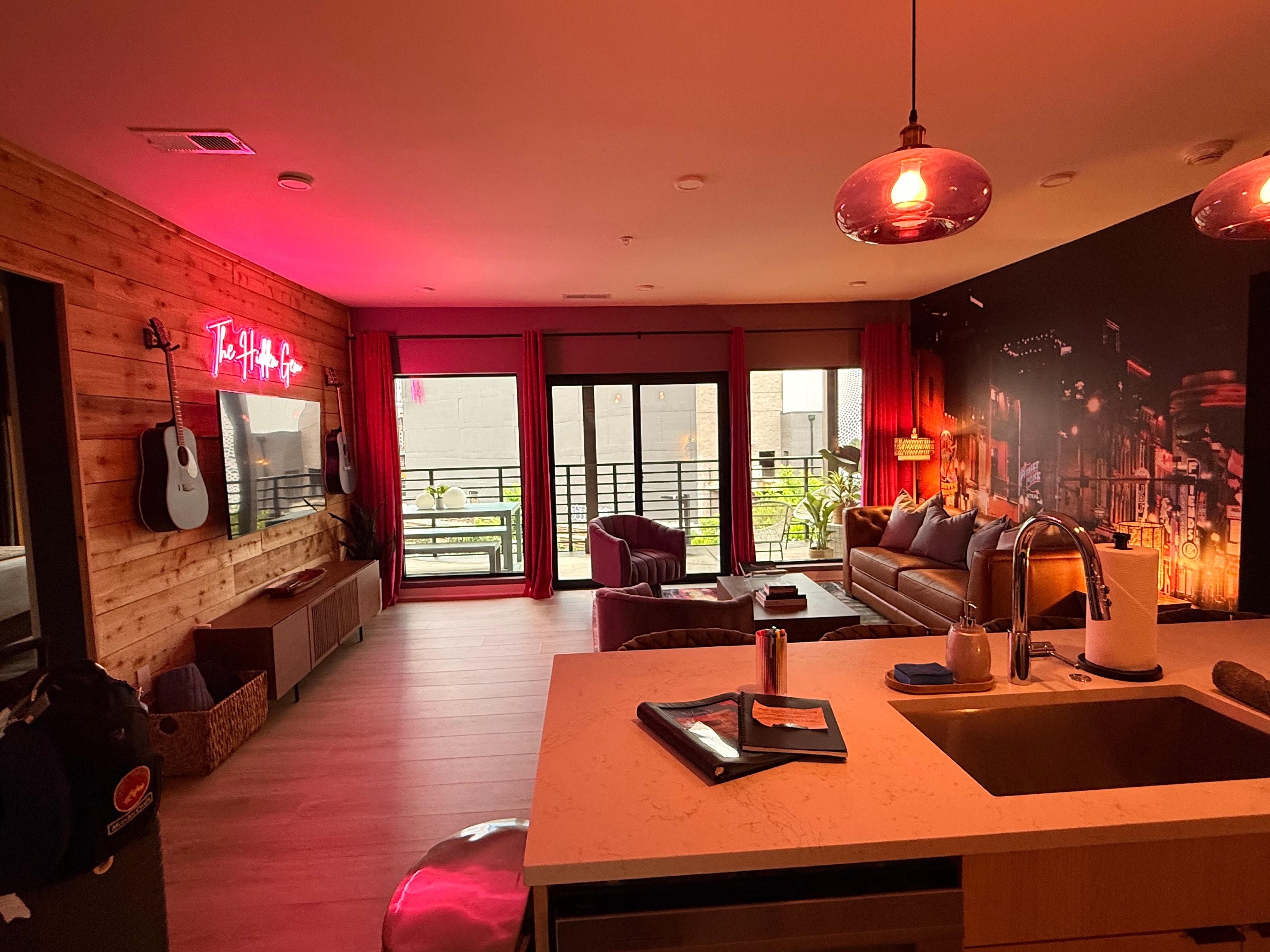 Walk into kitchen/living area