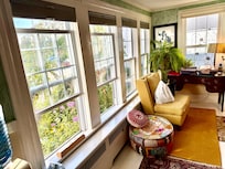 Beautiful flowers, visible from inside