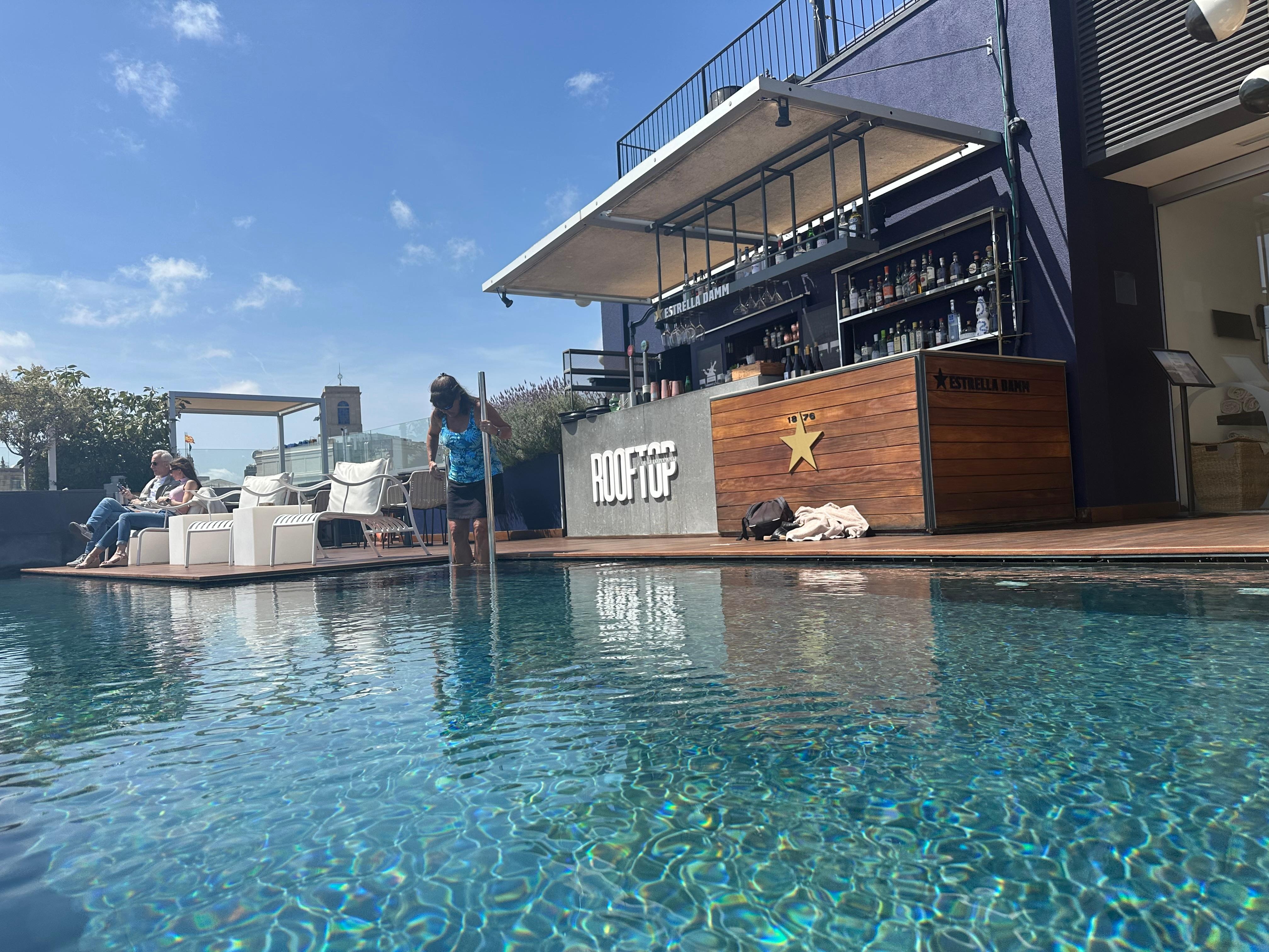 View from rooftop pool and bar
