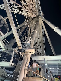 Saw fireworks at the top of the Farris wheel