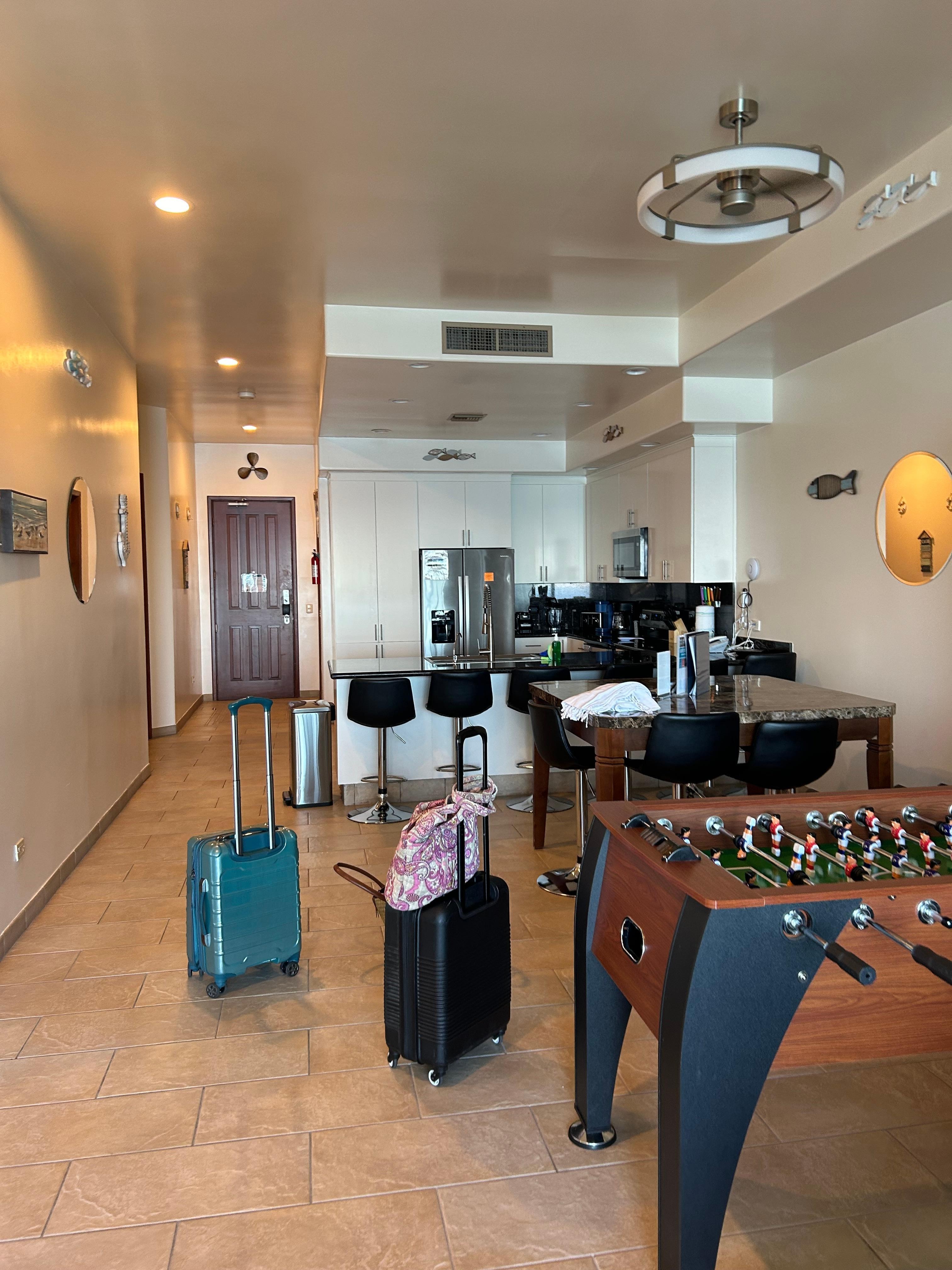 Spacious room with foosball table! 