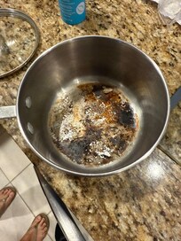 dirty panfound in kitchen