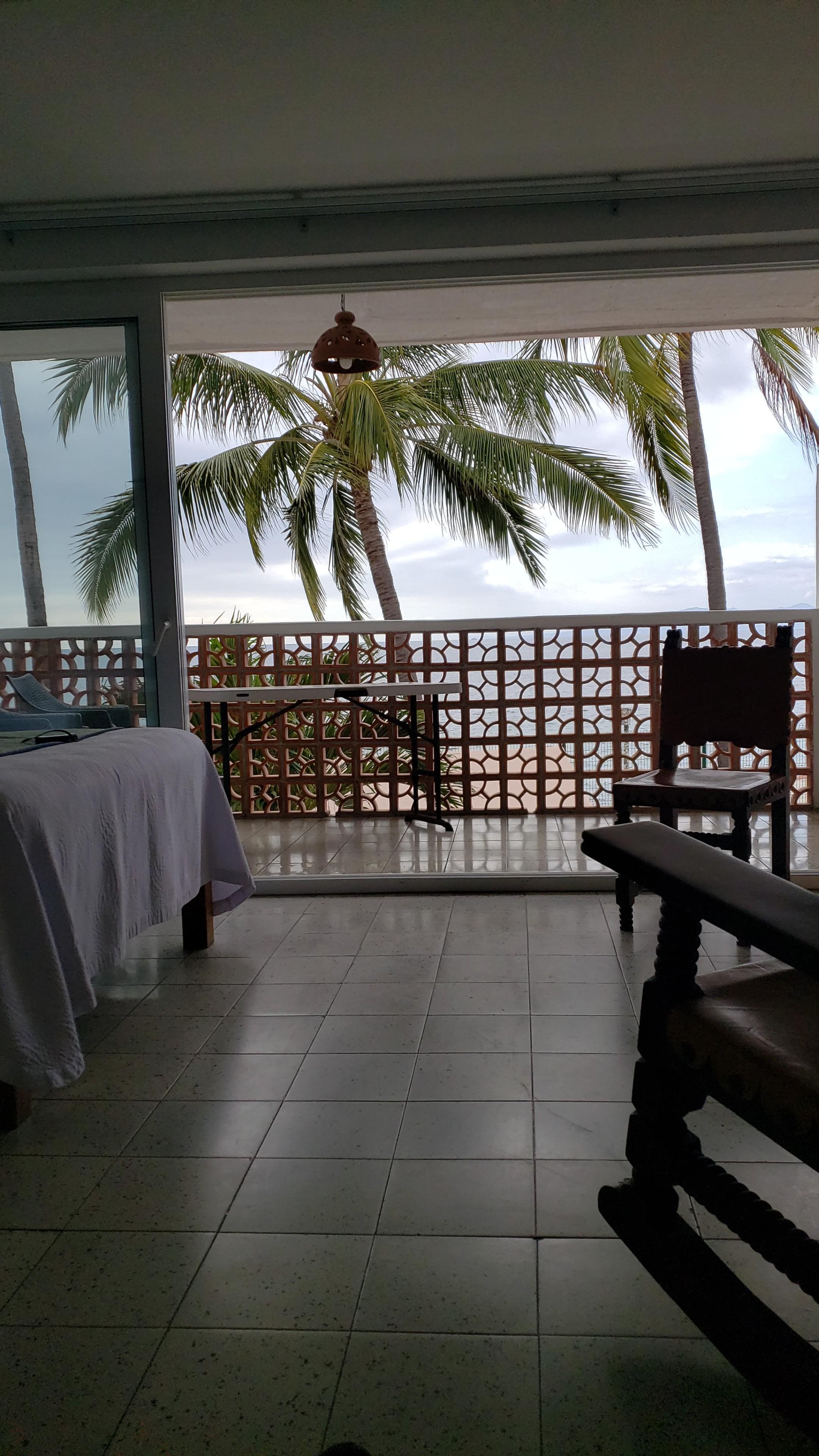 Great sliding doors made the very small room feel bigger