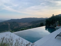 View over the infinity pool
