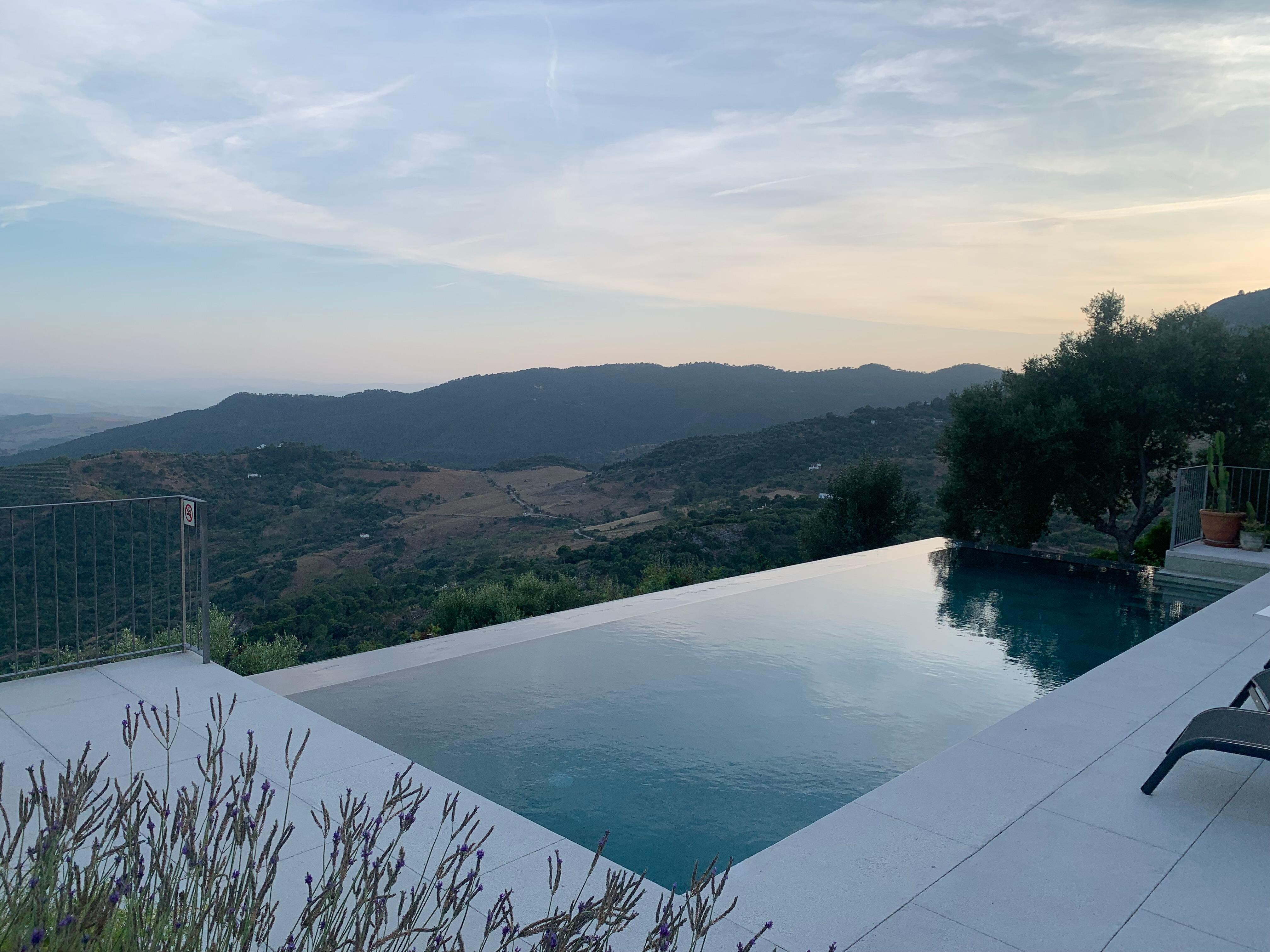 View over the infinity pool