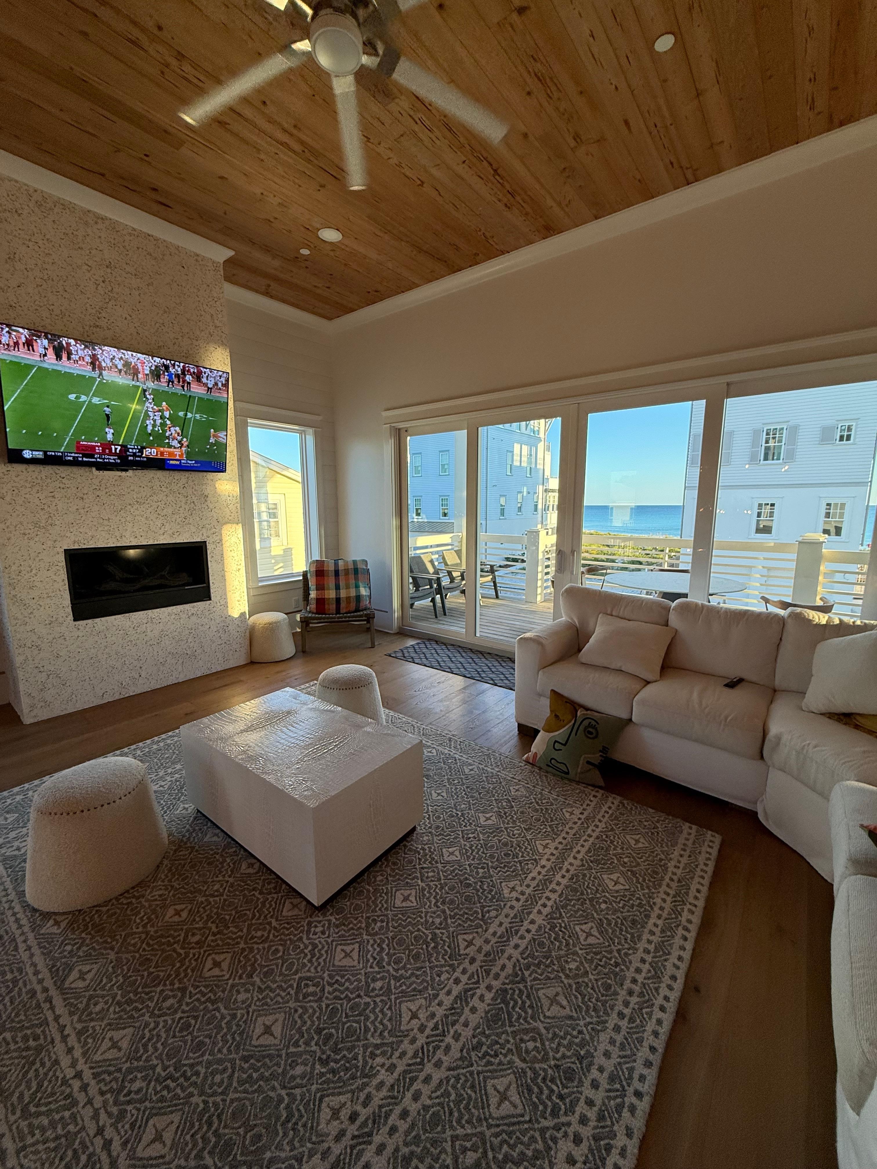 Main living area on 2nd floor connecting kitchen