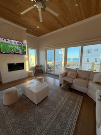 Main living area on 2nd floor connecting kitchen