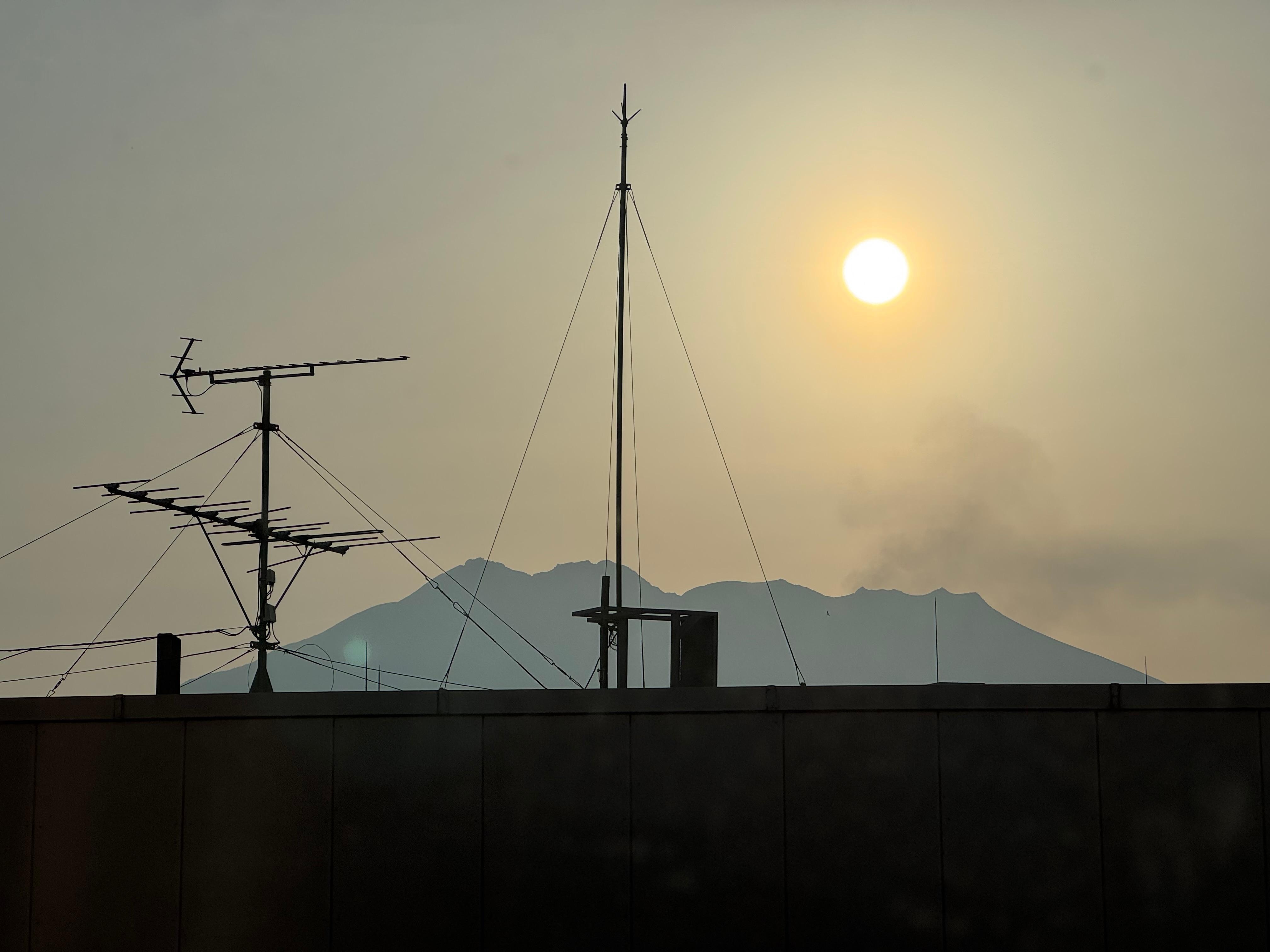 View of Sakurajima from my window 