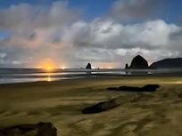View at night from the Tolovana beachfront