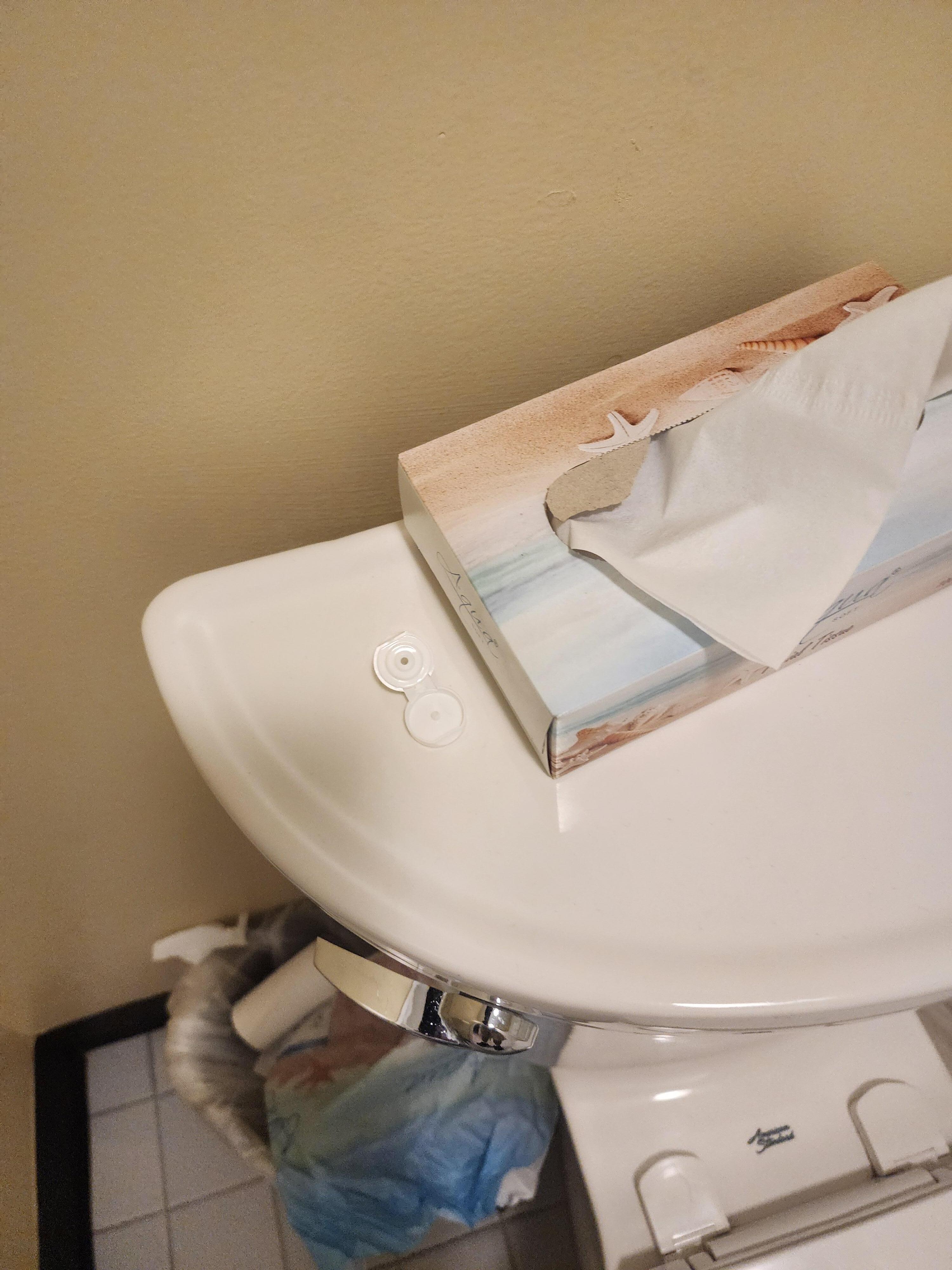 Trash left from previous people in the room