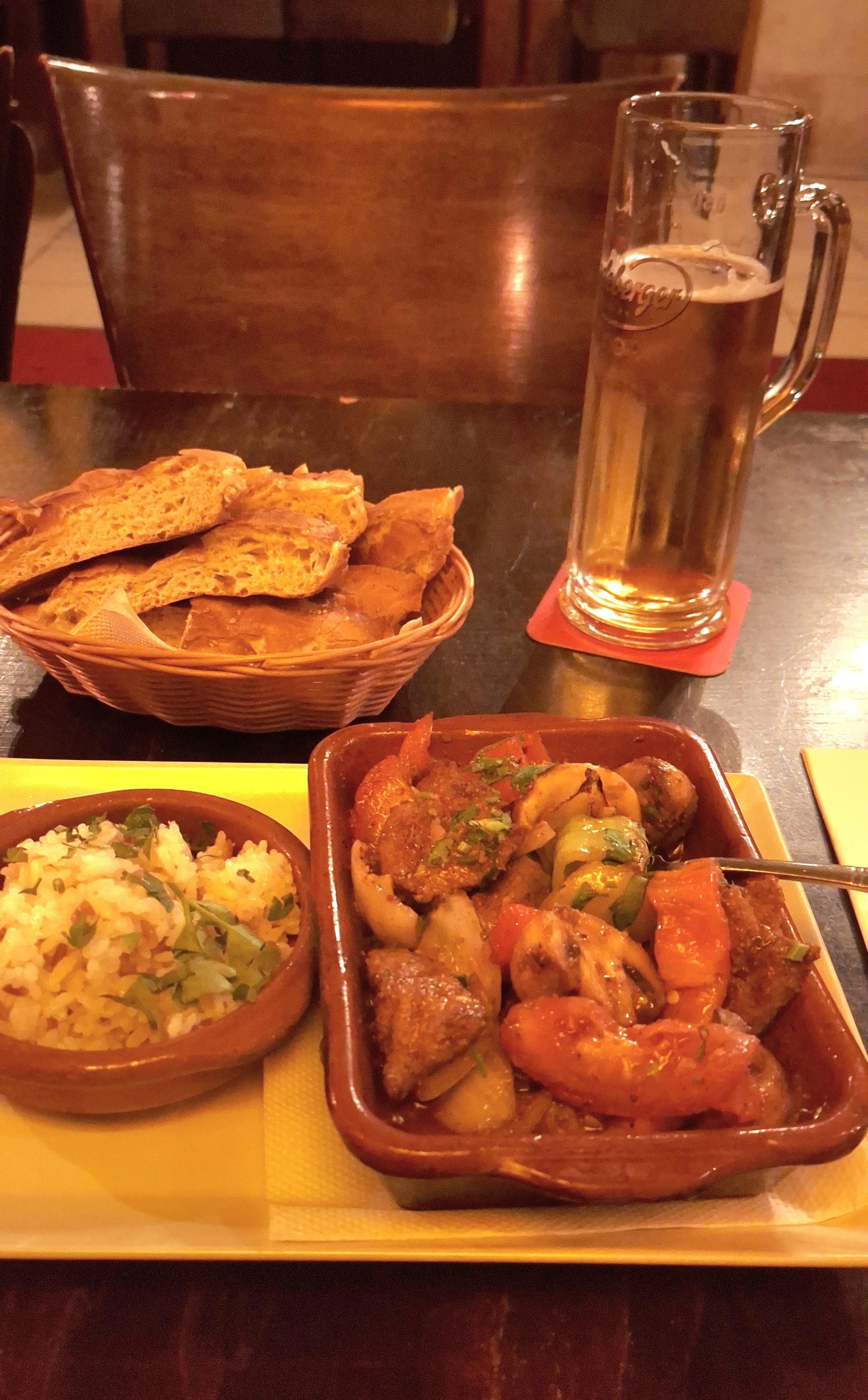 Lyly Restaurant, 1/2 block.  Turkish lamb at it's best.  Oh, beer, absolutely!