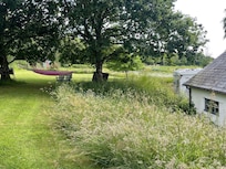 (Field with the pond + hammock + extra seating)