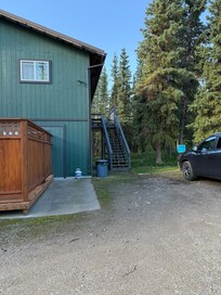 Our rental patio fence and 2nd rental upstairs. They were quiet and we never saw anyone.