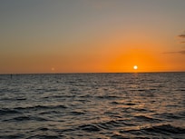 Beautiful sunset from the beach 2 minutes from the house.